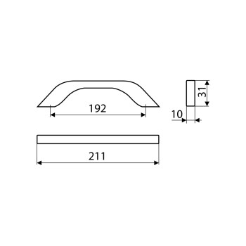Ручка скоба Gamet UU17-0192-G0007 нержавеющая сталь
