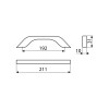 Ручка скоба Gamet UU17-0192-G0004 хром