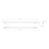 Ручка рейлинговая GIFF RE1004/448 L=528 RS хром