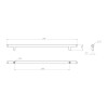 Ручка рейлинговая GIFF RE1004/288 L=368 RS хром
