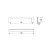 Ручка скоба Gamet UU52-0128-R213 Soft Touch графит