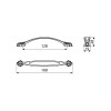 Ручка скоба Gamet UR41-0128-G0031 античное серебро