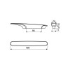 Ручка скоба Gamet UU06-0096-G0004-P41 хром/белый
