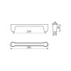 Ручка скоба Gamet UU15-0224-G008-E40 белый/матовый хром