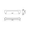 Ручка скоба Gamet UU15-0160-G008-E40 белый/матовый хром