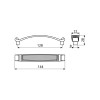 Ручка скоба Gamet UR37-0128-G0031 античное серебро