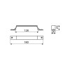 Ручка скоба Gamet UU19-0160-LPS01 структурний графіт