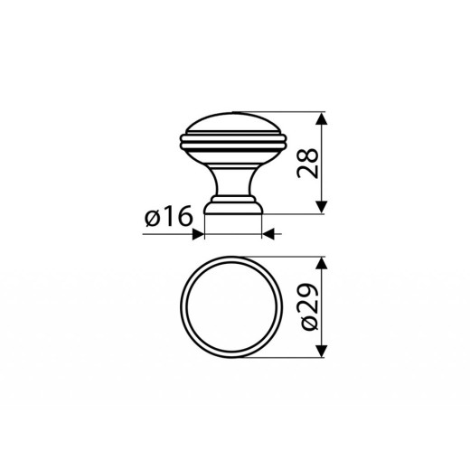 Ручка кнопка Gamet GR49-L31 чорний матовий