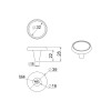 Ручка кнопка Gamet GU09-L31 чорний матовий