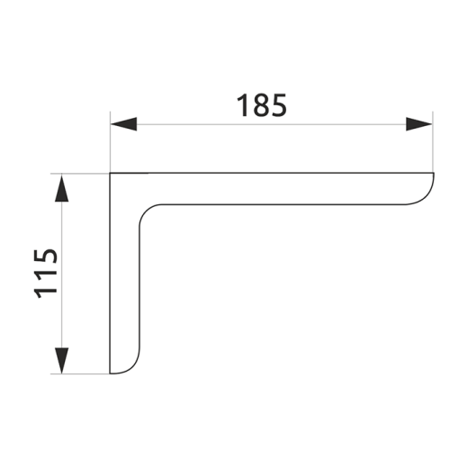 Консоль декоративна GIFF L=180 чорний