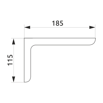 Консоль декоративна GIFF L=180 темно-коричневий