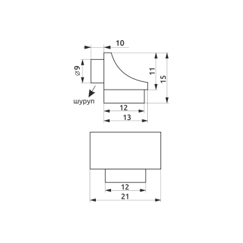 Крепление для стеклянной полки с присоской GIFF Hippo хром
