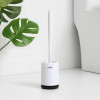 Ершик с силиконовой щеткой напольный Белый/черный