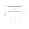 Мебельная ручка Матовый античный никель D-1012-128 MAN