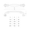 Мебельная ручка Матовая темная античная бронза D-1014-160 MBAB