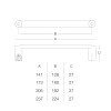Мебельная ручка Матовый хром D-1032-128 MC