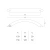 Мебельная ручка Нержавеющая сталь SS-1020-128 SS