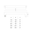 Меблева ручка Чорний SS-1024-160 BLACK