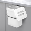 Відро для сміття з кришкою Білий/антрацит