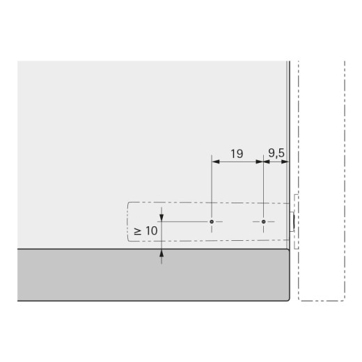 Механизм P2O Magnet антрацит, накладной (9089629) Hettich