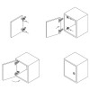 Петля Sensys 8645i черный обсидиан 110° внутренняя (9091740) Hettich