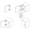 Монтажная планка Sensys дистанция 3 черный обсидиан с евровинтом (9091801) Hettich