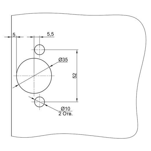 Петля Sensys накладная, без пружины (9073662) Hettich