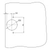 Петля Intermat 9936, полунакладная, для алюминиевого профиля, 1064105, Hettich