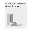 Петля Clip-On, накладная, для алюминиевого профиля, с доводчиком, Muller profi line
