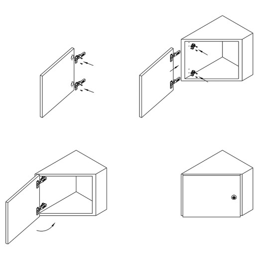 Петля Intermat 9944, накладная, -45°, 1066957, Hettich