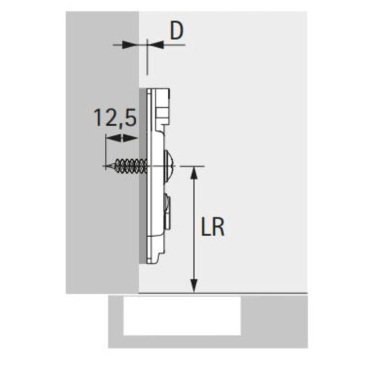 Монтажная планка Sensys, D=1, 5мм, c эксцентриком, 9071671, Hettich
