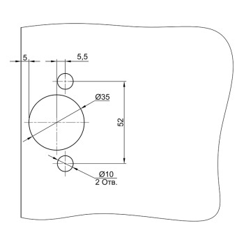 Петля Sensys 8646i черный обсидиан накладная, для тонких фасадов 10-16 мм (9091793) Hettich