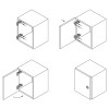 Петля Slide-on, полунакладная, с доводчиком