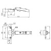 Завіса Intermat 9936, 90°, рівнолежача, 1061850, Hettich