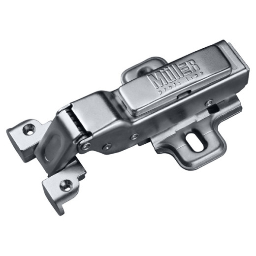 Петля Clip-On, полунакладная, для алюминиевого профиля, с доводчиком, Muller profi line