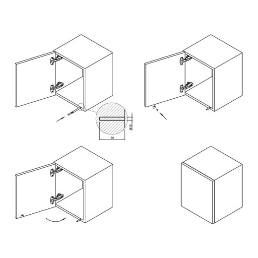 Механізм P2O Magnet білий, накладний (9089590) Hettich