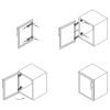 Петля Intermat 9936, полунакладная, для алюминиевого профиля, 1064105, Hettich