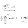 Петля Intermat 9936, полунакладная, для алюминиевого профиля, 1064105, Hettich