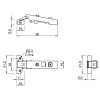 Петля Intermat 9936, накладная, для алюминиевого профиля, 1064103, Hettich
