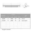 Ручка меблева Cosma M 622 L=2950mm браш чорний (м.п.)