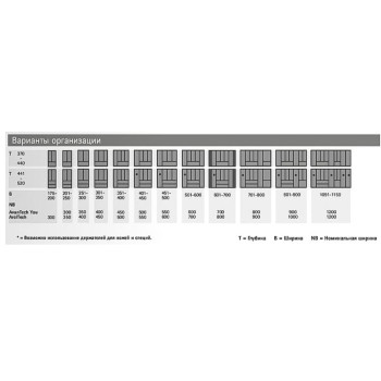 Организация OrgaTray 440 антрацит, пластик L=441-520мм W=501-600мм (9194999) Hettich