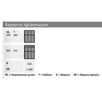 Организация OrgaTray 490 серебро, пластик L=470мм (9207241) Hettich