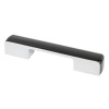 Ручка мебельная Ferro Fiori M 0280.96-160 хром | чёрная вставка