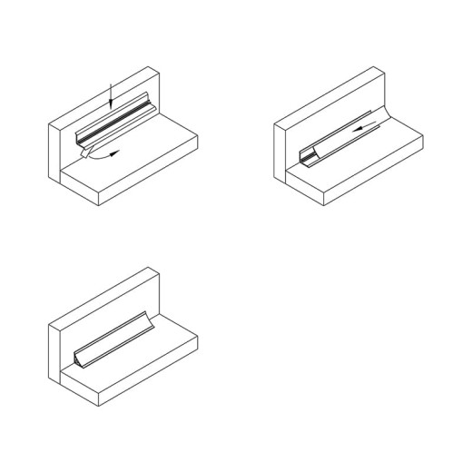 Бортик Thermoplast ITALO WAP узкий серебряный 494-0203 L-3m (акс.203)