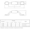 Ручка мебельная Ferro Fiori CR 9040.076.C античная бронза | laso