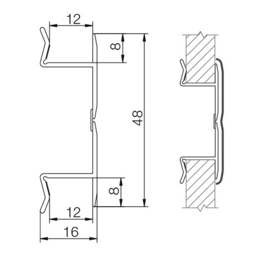 Угол к цоколю универсальный H=100 браш Sсilm