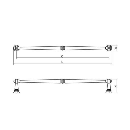 Ручка мебельная Ferro Fiori D 4450.254 черная бронза