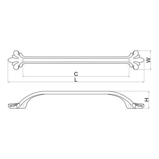 Ручка мебельная Ferro Fiori D 4460.254 бронза