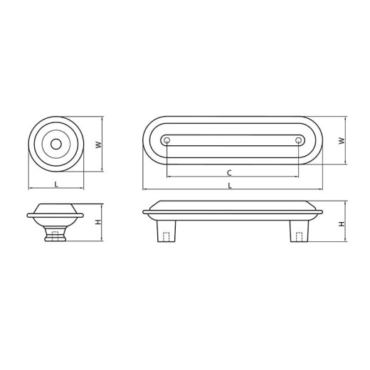 Ручка мебельная Ferro Fiori CR 9120.96 античное серебро