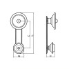 Крючок Ferro Fiori CR 9121.96 античное серебро